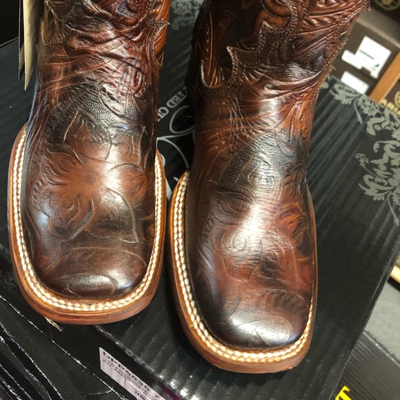 Ladies custom dan post embossed short boot brn NWT - Picture 3 of 8